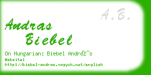 andras biebel business card